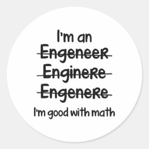 Ik ben goed met Wiskunde Ronde Sticker