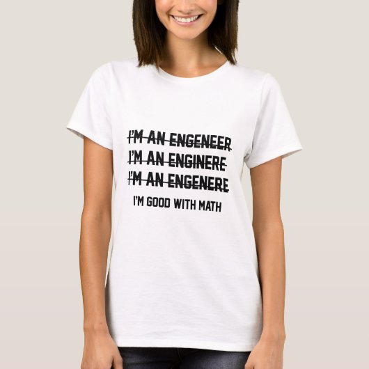 Ik ben goed met Wiskunde T-shirt (Voorkant)