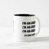 Ik ben goed met Wiskunde Tweekleurige Koffiemok (Voorkant rechts)