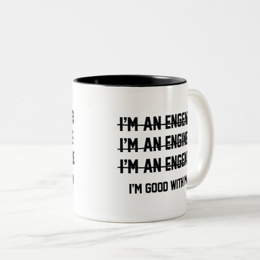 Ik ben goed met Wiskunde Tweekleurige Koffiemok (Voorkant rechts)