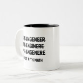 Ik ben goed met Wiskunde Tweekleurige Koffiemok (Voorkant links)