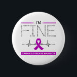 Ik ben goed voor de ziekte van Crohn Ronde Button 5,7 Cm<br><div class="desc">Ik ben Fine Crohn's Disease Warrior Steun Crohn's Disease Awareness Gifts</div>