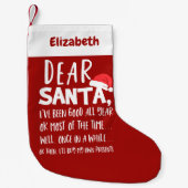 Ik ben goede grappige kerstkousen geweest kleine kerstsok (Voorkant)