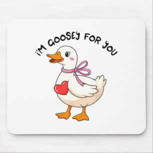 Ik ben Goosey Voor Jou Coquette Valentijn Gans Muismat