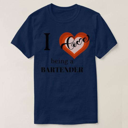 IK BEN GRAAG EEN BARTENDER 2 T-SHIRT (Design voorkant)