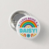 Ik ben graag een Daisy Girl Scouting Ronde Button 3,2 Cm (Voorkant /achterkant)