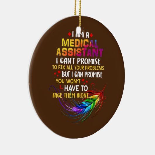 Ik ben graag medisch assistent keramisch ornament (Rechts)