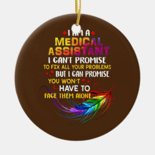 Ik ben graag medisch assistent keramisch ornament