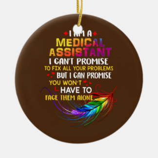 Ik ben graag medisch assistent keramisch ornament