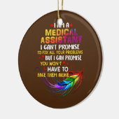 Ik ben graag medisch assistent keramisch ornament (Links)
