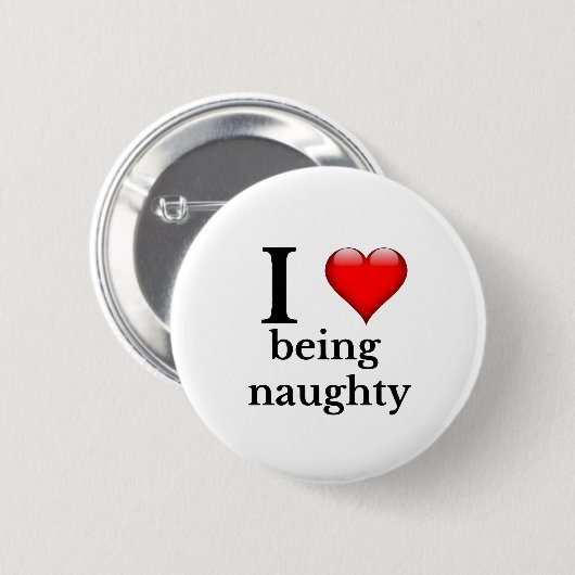 Ik ben graag ondeugend ronde button 5,7 cm (Voorkant /achterkant)