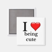 Ik ben graag schattig magneet (Voorkant / Achterkant)