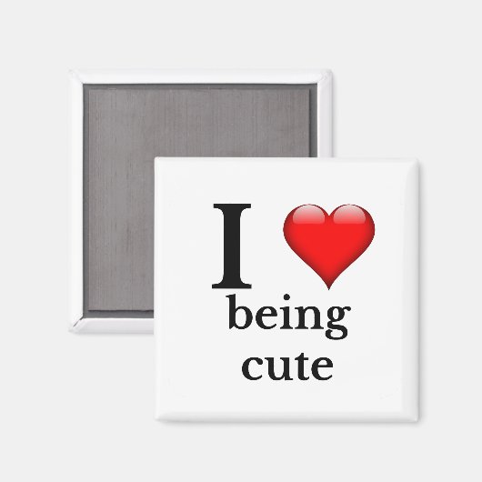 Ik ben graag schattig magneet (Voorkant / Achterkant)