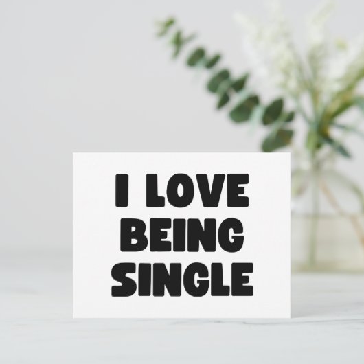 Ik ben graag single briefkaart (Staand voorkant)