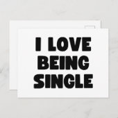 Ik ben graag single briefkaart (Voorkant / Achterkant)