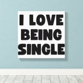 Ik ben graag single canvas afdruk (Insitu (Houten vloer))