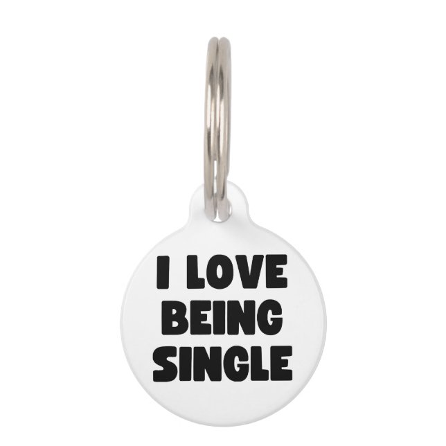Ik ben graag single huisdierpenning (Voorkant)