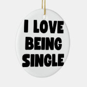 Ik ben graag single keramisch ornament (Rechts)