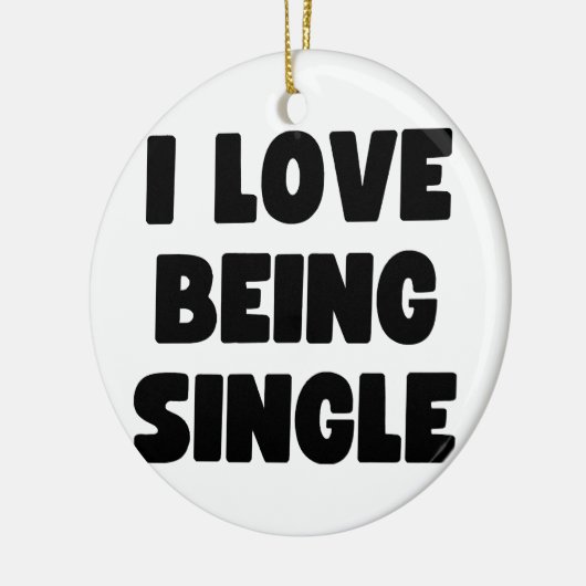 Ik ben graag single keramisch ornament (Links)