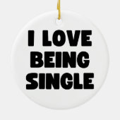 Ik ben graag single keramisch ornament (Achterkant)