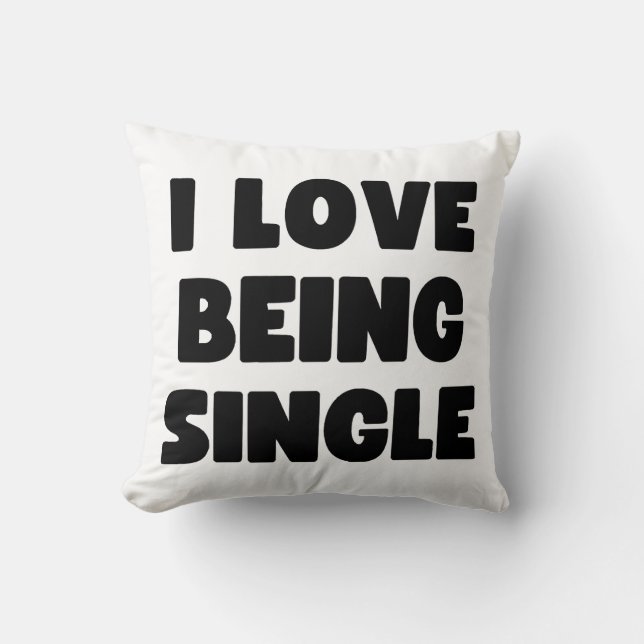 Ik ben graag single kussen (Voorkant)