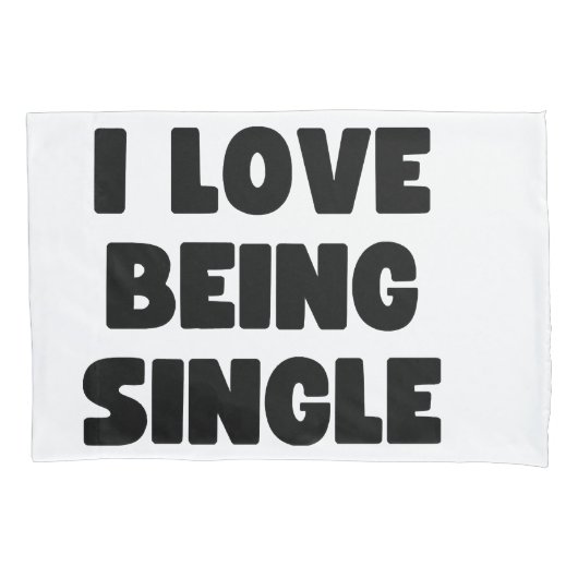 Ik ben graag single kussensloop (Voorkant)