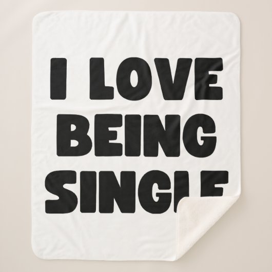 Ik ben graag single sherpa deken (Voorkant)