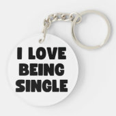 Ik ben graag single sleutelhanger (Achterkant)