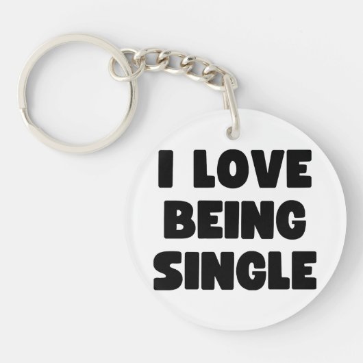 Ik ben graag single sleutelhanger (Voorkant)