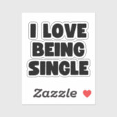 Ik ben graag single sticker (Vel)