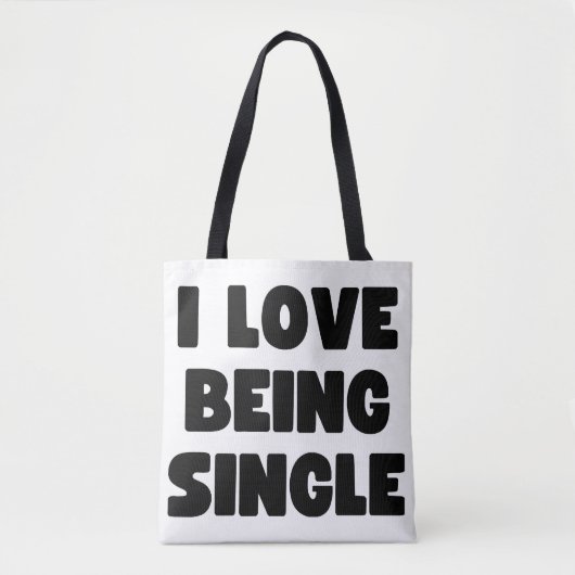 Ik ben graag single tote bag (Voorkant)