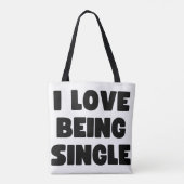 Ik ben graag single tote bag (Achterkant)
