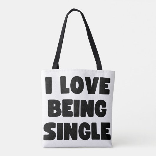 Ik ben graag single tote bag (Achterkant)