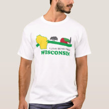 Ik ben graag van Wisconsin T-Shirt