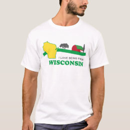 Ik ben graag van Wisconsin T-Shirt