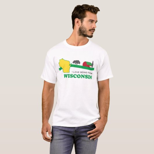 Ik ben graag van Wisconsin T-Shirt (Voorkant volledig)