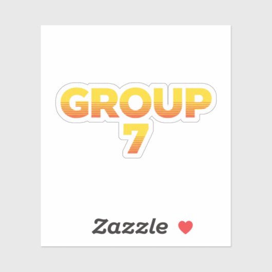 Ik ben Groep 7 Grappige Groep 7 Shirt , groep grap Sticker (Vel)