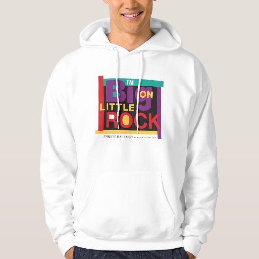 Ik ben groot op Little Rock 90's Hoodie (Voorkant)