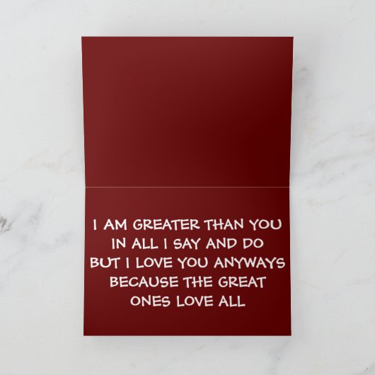 IK BEN GROTER DAN JIJ KAART (Binnen)