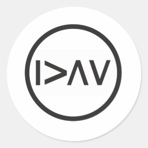 Ik ben groter dan mijn hoogte en diepte ronde sticker