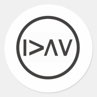 Ik ben groter dan mijn hoogte en diepte ronde sticker