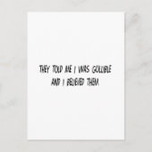 Ik ben Gullible Briefkaart (Voorkant)