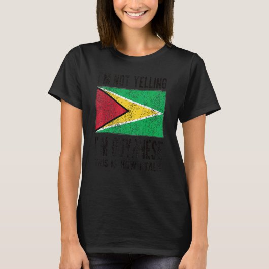 Ik ben Guyanese Guyana Flag Guyanese Root T-shirt (Voorkant)