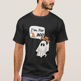 Ik ben haar boek, paar geest, grappige Halloween T-shirt