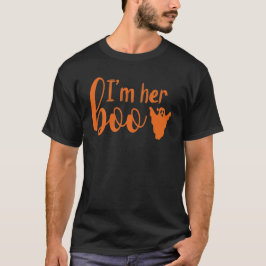Ik ben haar Boo | Oranje tekststellen Halloween T-shirt