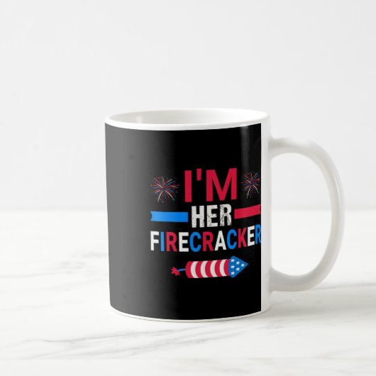 Ik ben haar Firecracker Juli 4 Matching Paar voor Koffiemok (Rechts)