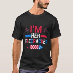 Ik ben haar Firecracker Juli 4 Matching Paar voor T-shirt