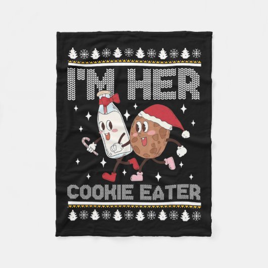 Ik ben haar koekjeseter - in zijn melkdrinker Kers Fleece Deken (Voorkant)