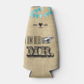 Ik ben haar meneer Buntings in Aqua Flesjeskoeler (Voorkant)