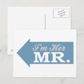 Ik ben haar Mr. (Blauwe Pijl) Briefkaart (Voorkant / Achterkant)